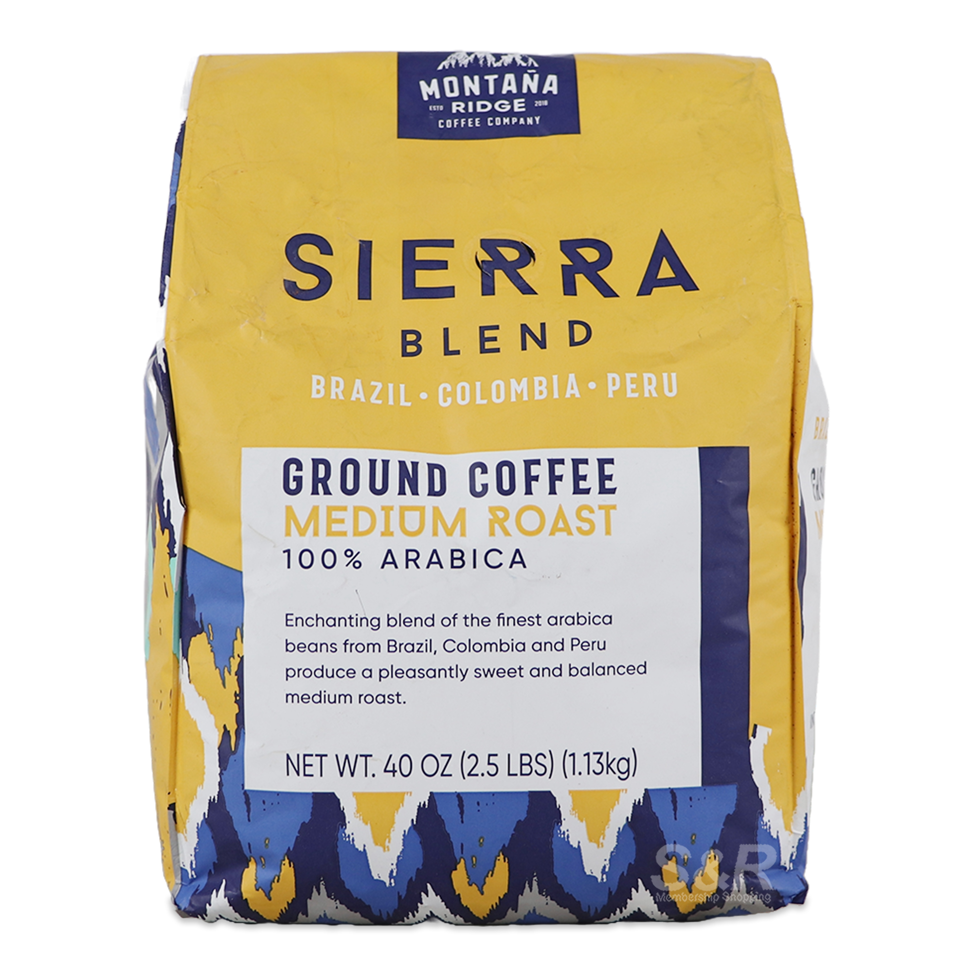 Montana Ridge Sierra Blend Ground Coffee Medium Roast 1.13kg Montana Ridge Sierra Blend Ground Coffee Medium Roast 1.13kg